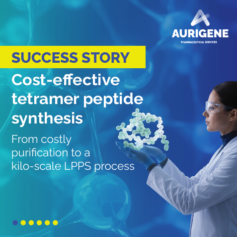 Cost-effective  tetramer peptide  synthesis From costly purification to a kilo-scale LPPS proces