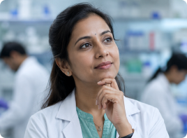 A researcher with a simple thought